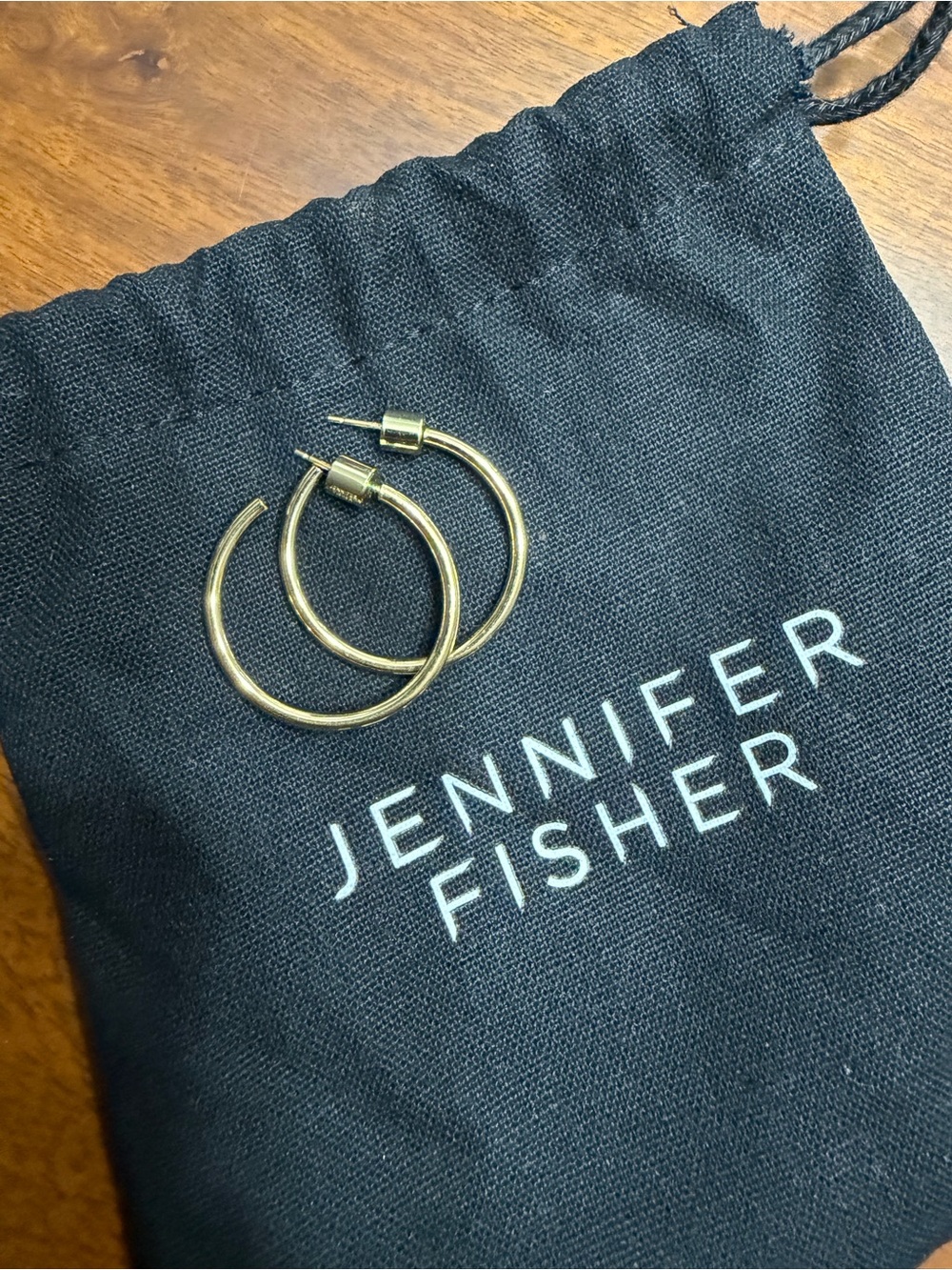 Jennifer Fisher 1” Thread Mini Hoops Gold-Plated Brass